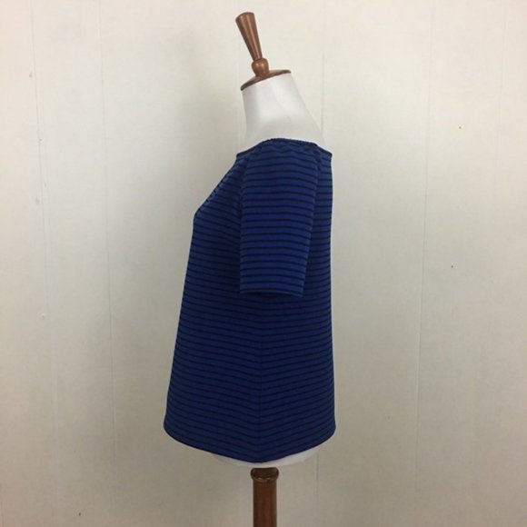 Halogen Off Shoulder Striped Short Sleeve Top - Picture 3 of 6